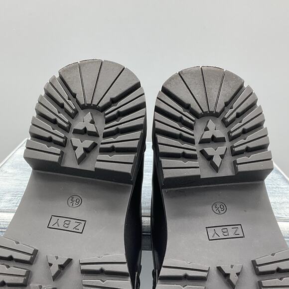 NEW ZBY Women’s Lug Sole Platform Loafers Black Size 6.5 - Picture 9 of 10